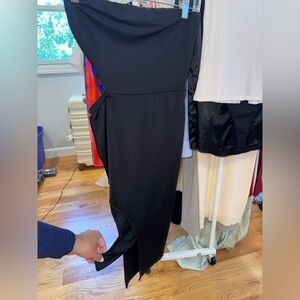 Pretty Little Thing Strapless Cut Out Dress - Black